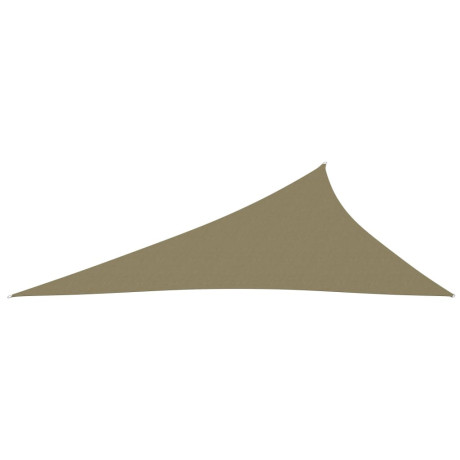 vidaXL Zonnescherm driehoekig 4x5x6,4 m oxford stof beige afbeelding2 - 1