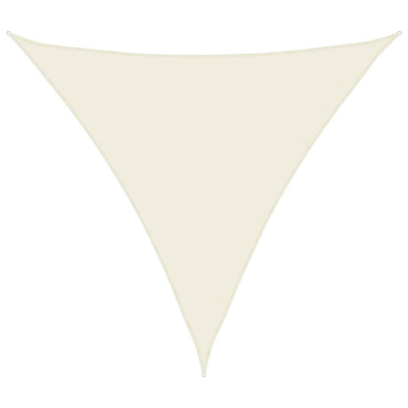 vidaXL Zonnescherm driehoekig 4x4x4 m oxford stof crèmekleurig afbeelding2 - 1