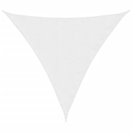 vidaXL Zonnescherm driehoekig 3,6x3,6x3,6 m oxford stof wit afbeelding2 - 1