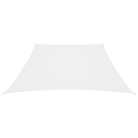 vidaXL Zonnescherm trapezium 3/4x3 m oxford stof wit afbeelding2 - 1