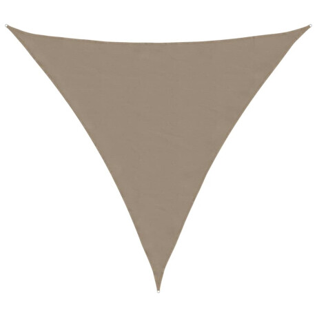 vidaXL Zonnescherm driehoekig 3,6x3,6x3,6 m oxford stof taupe afbeelding2 - 1