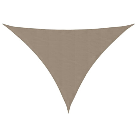 vidaXL Zonnescherm driehoekig 3,5x3,5x4,9 m oxford stof taupe afbeelding2 - 1