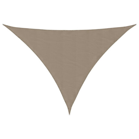 vidaXL Zonnescherm driehoekig 4x5x6,4 m oxford stof taupe afbeelding2 - 1