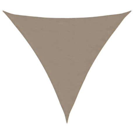 vidaXL Zonnescherm driehoekig 6x6x6 m oxford stof taupe afbeelding2 - 1
