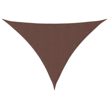 vidaXL Zonnescherm driehoekig 3,5x3,5x4,9 m oxford stof bruin afbeelding2 - 1
