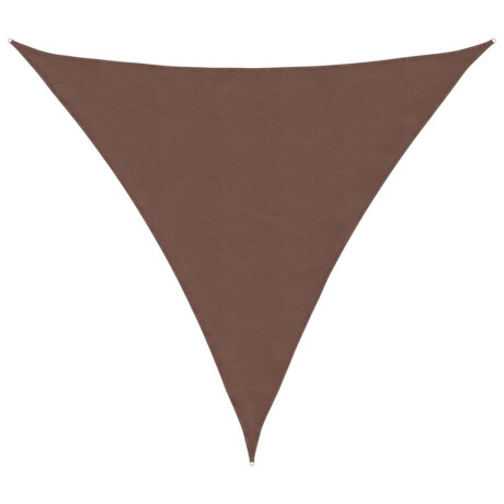 vidaXL Zonnescherm driehoekig 4,5x4,5x4,5 m oxford stof bruin afbeelding2 - 1