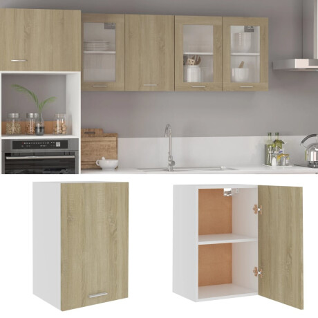 vidaXL Bovenkast Lyon 39,5x31x60 cm bewerkt hout sonoma eikenkleurig afbeelding2 - 1