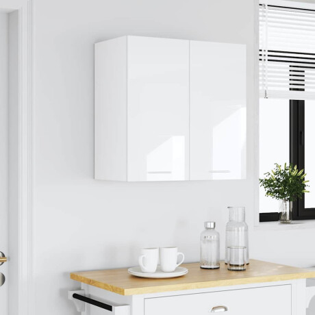 vidaXL Hangkast Lyon 60x31x60 cm bewerkt hout hoogglans wit afbeelding2 - 1