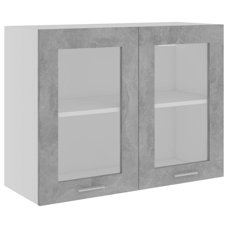 vidaXL Hangkast 80x31x60 cm bewerkt hout betongrijs afbeelding2 - 1