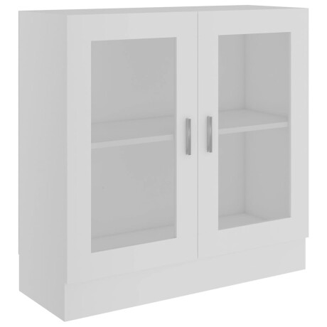 vidaXL Vitrinekast 82,5x30,5x80 cm bewerkt hout wit afbeelding2 - 1