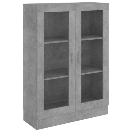 vidaXL Vitrinekast 82,5x30,5x115 cm bewerkt hout betongrijs afbeelding2 - 1