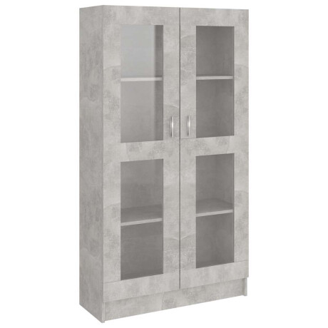 vidaXL Vitrinekast 82,5x30,5x150 cm bewerkt hout betongrijs afbeelding2 - 1