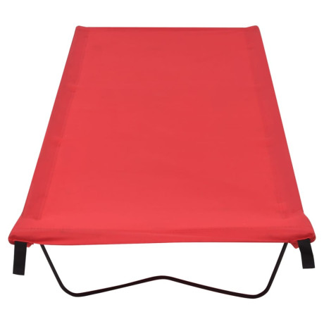 vidaXL Campingbed 180x60x19 cm oxford stof en staal rood afbeelding2 - 1