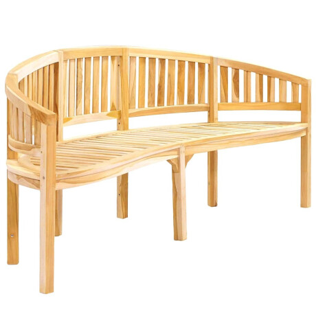 vidaXL Bankje banaanvormig 200 cm massief teakhout afbeelding2 - 1