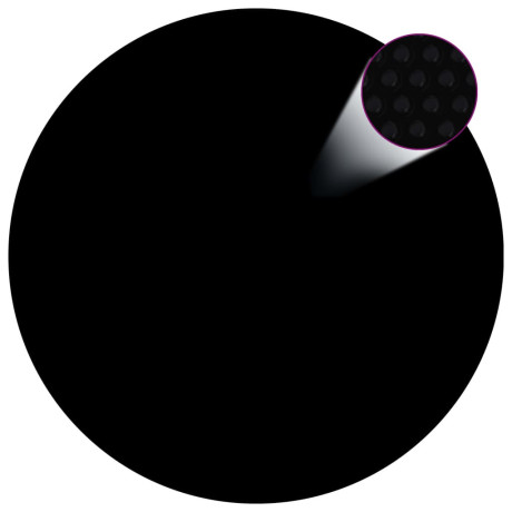vidaXL Zwembadfolie solar drijvend 250 cm PE zwart en blauw afbeelding2 - 1