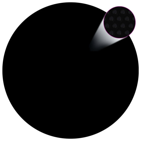 vidaXL Zwembadfolie solar drijvend 356 cm PE zwart en blauw afbeelding2 - 1
