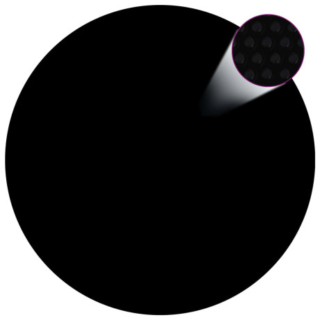 vidaXL Zwembadfolie solar drijvend 527 cm PE zwart en blauw afbeelding2 - 1