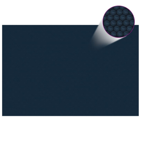 vidaXL Zwembadfolie solar drijvend 300x200 cm PE zwart en blauw afbeelding2 - 1
