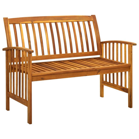 vidaXL Tuinbank met kussen 119 cm massief acaciahout afbeelding2 - 1