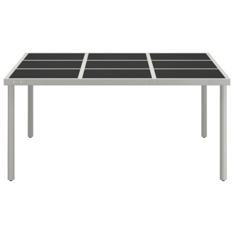 vidaXL Tuintafel 170x170x74,5 cm glas en staal afbeelding2 - 1