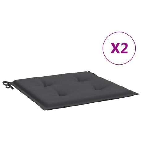 vidaXL Tuinstoelkussens 2 st 40x40x4 cm oxford stof antracietkleurig afbeelding2 - 1