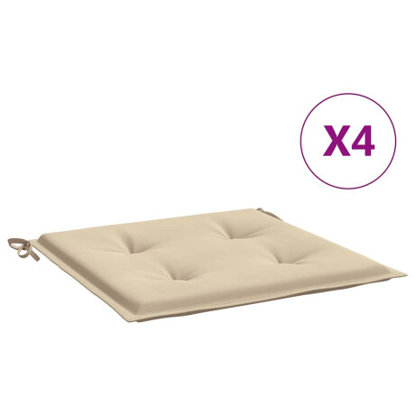 vidaXL Tuinstoelkussens 4 st 50x50x4 cm oxford stof beige afbeelding2 - 1