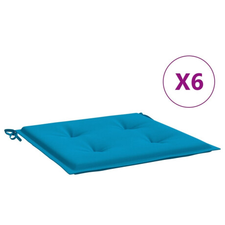 vidaXL Tuinstoelkussens 6 st 50x50x3 cm oxford stof blauw afbeelding2 - 1