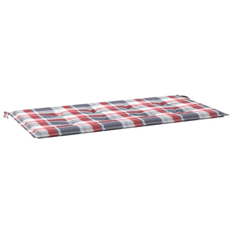 vidaXL Tuinbankkussen 100x50x3 cm oxford stof ruitpatroon rood afbeelding2 - 1