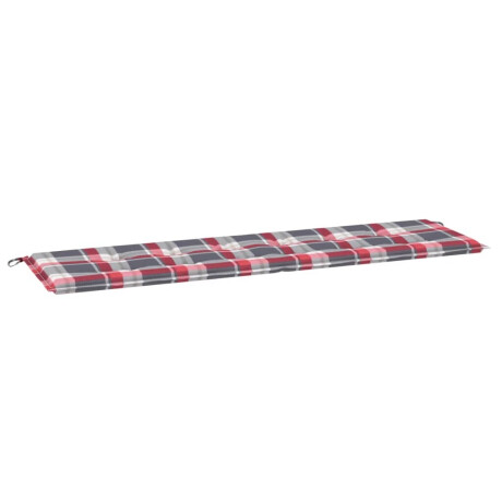 vidaXL Tuinbankkussen 180x50x3 cm oxford stof ruitpatroon rood afbeelding2 - 1