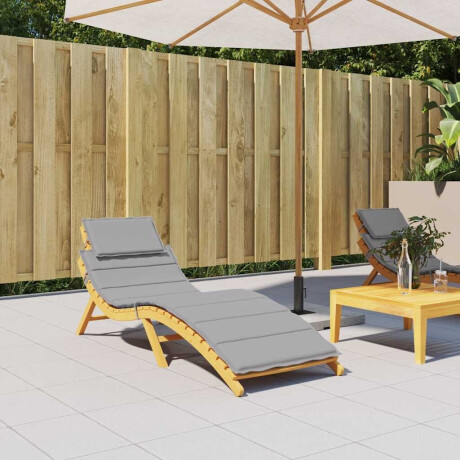 vidaXL Ligbedkussen 186x58x4 cm oxford stof grijs afbeelding2 - 1