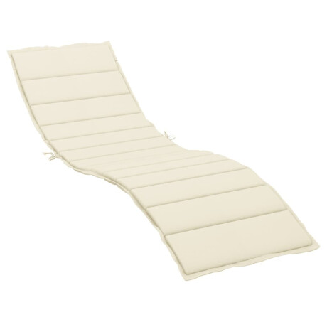 vidaXL Ligbedkussen 200x70x3 cm oxford stof crèmekleurig afbeelding2 - 1