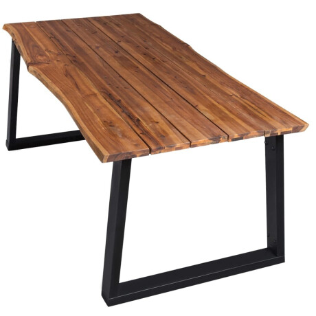 vidaXL Eettafel 170x90x75 cm massief acaciahout afbeelding2 - 1