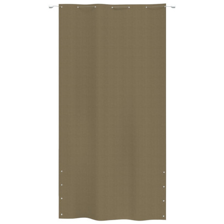 vidaXL Balkonscherm 140x240 cm oxford stof taupe afbeelding2 - 1