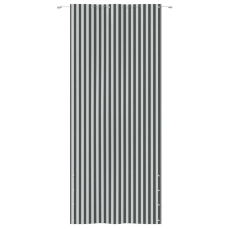 vidaXL Balkonscherm 120x240 cm oxford stof antracietkleurig en wit afbeelding2 - 1