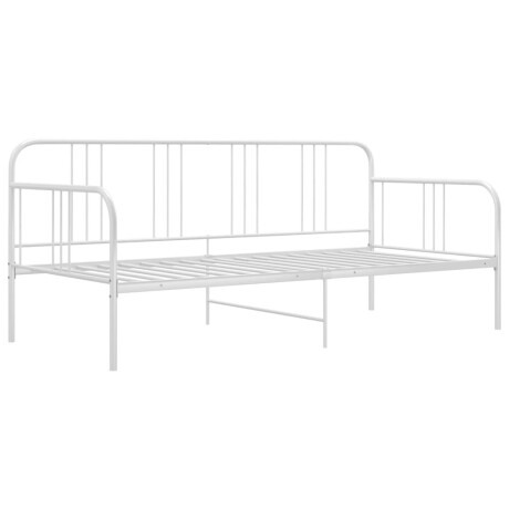 vidaXL Slaapbank metaal wit 90x200 cm afbeelding2 - 1