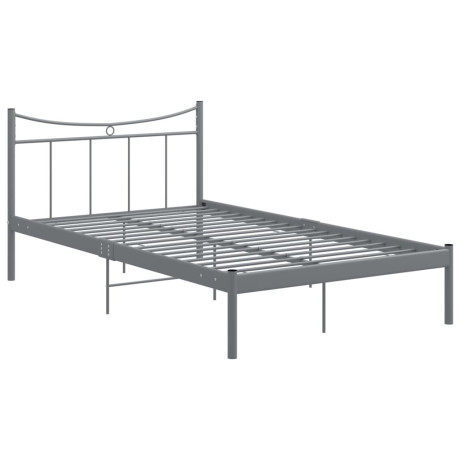 vidaXL Bedframe metaal grijs 120x200 cm afbeelding2 - 1