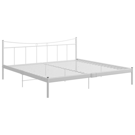 vidaXL Bedframe metaal wit 200x200 cm afbeelding2 - 1