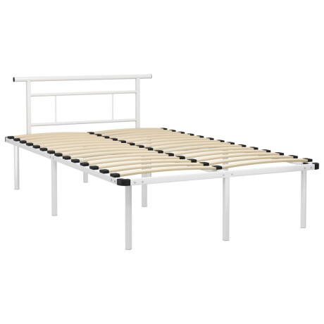 vidaXL Bedframe metaal wit 120x200 cm afbeelding2 - 1