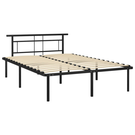 vidaXL Bedframe metaal zwart 140x200 cm afbeelding2 - 1