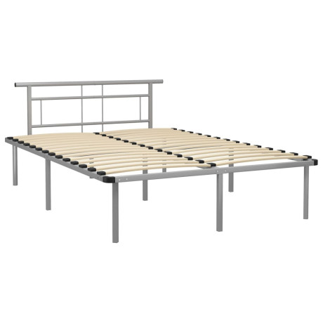 vidaXL Bedframe metaal grijs 160x200 cm afbeelding2 - 1