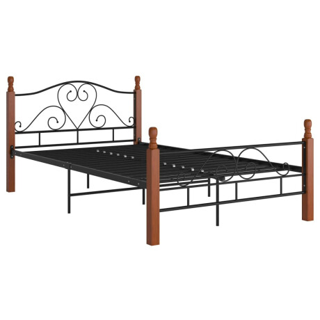 vidaXL Bedframe metaal zwart 120x200 cm afbeelding2 - 1
