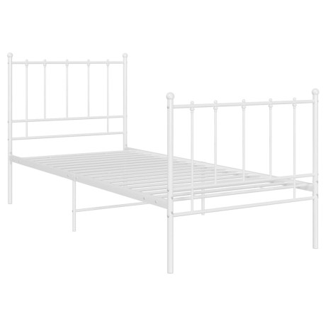 vidaXL Bedframe metaal wit 100x200 cm afbeelding2 - 1