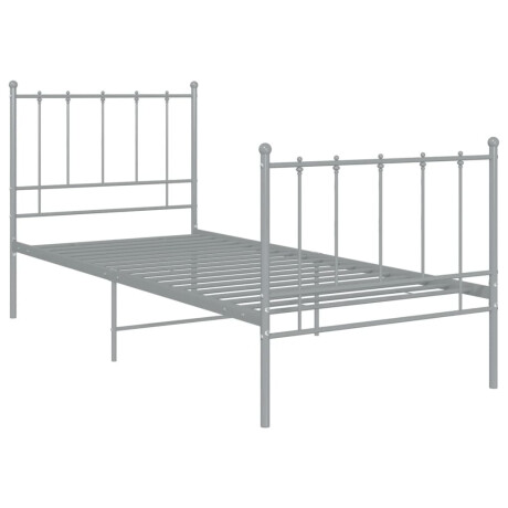 vidaXL Bedframe metaal grijs 100x200 cm afbeelding2 - 1