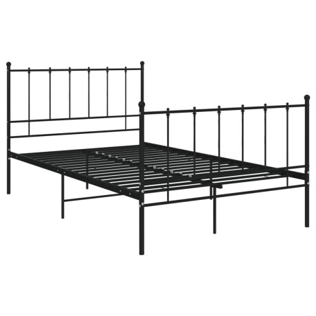 vidaXL Bedframe metaal zwart 120x200 cm afbeelding2 - 1