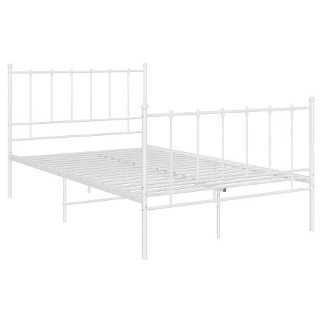 vidaXL Bedframe metaal wit 120x200 cm afbeelding2 - 1