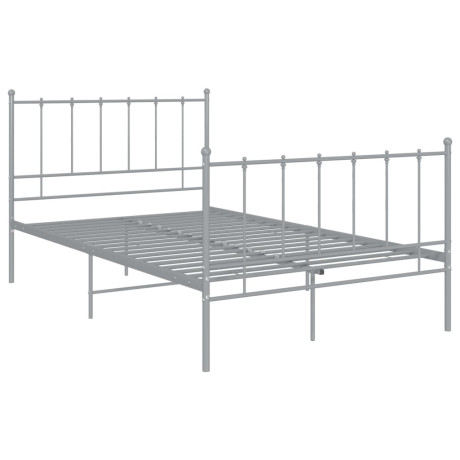 vidaXL Bedframe metaal grijs 120x200 cm afbeelding2 - 1