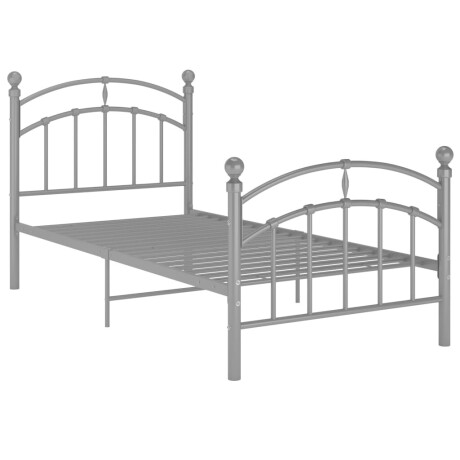 vidaXL Bedframe metaal grijs 100x200 cm afbeelding2 - 1