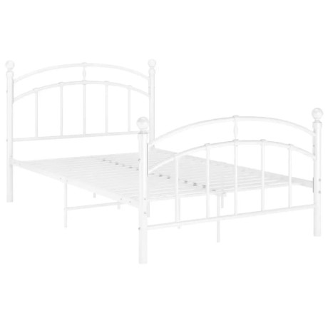 vidaXL Bedframe metaal wit 120x200 cm afbeelding2 - 1