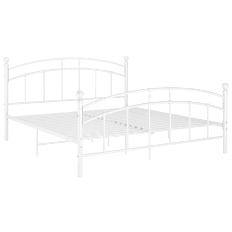 vidaXL Bedframe metaal wit 140x200 cm afbeelding2 - 1