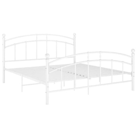 vidaXL Bedframe metaal wit 160x200 cm afbeelding2 - 1